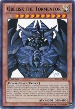 Obelisk the Tormentor Card Front