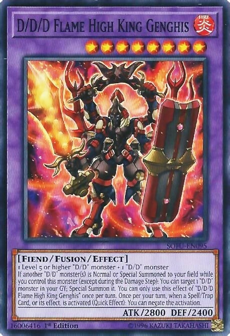 D/D/D Flame High King Genghis Card Front