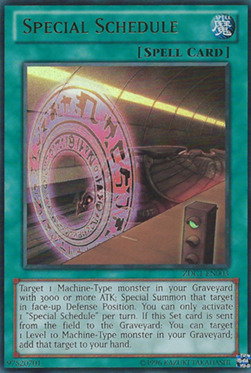 Special Schedule Card Front