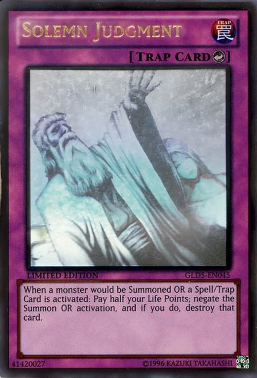 Solemn Judgment Card Front
