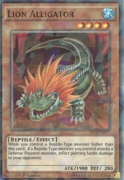 Lion Alligator Card Front