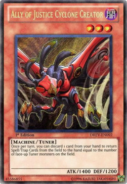 Ally of Justice Cyclone Creator Card Front