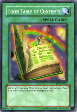 Toon Table of Contents Card Front
