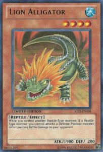 Lion Alligator Card Front