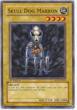 Skull Dog Marron Card Front