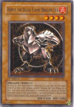 Horus the Black Flame Dragon LV4 Card Front
