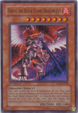 Horus the Black Flame Dragon LV8 Card Front