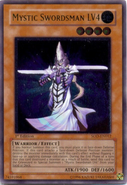 Mystic Swordsman LV4 Card Front