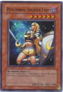 Penumbral Soldier Lady Card Front