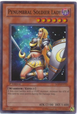 Penumbral Soldier Lady Card Front