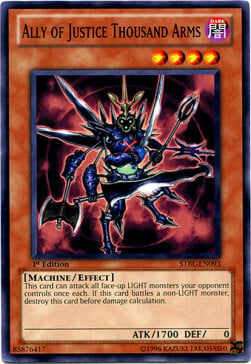 Ally of Justice Thousand Arms Card Front