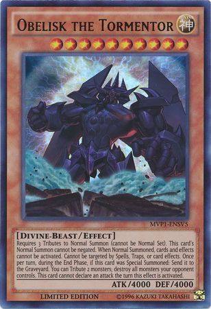 yugioh dark side of dimensions obelisk card Yu-Gi-Oh! - The Tormentor - MVPC-EN001 - Gold Super Rare (Misprint) All products are imported from the USA Yu-Gi-Oh - Obelisk The Tormentor