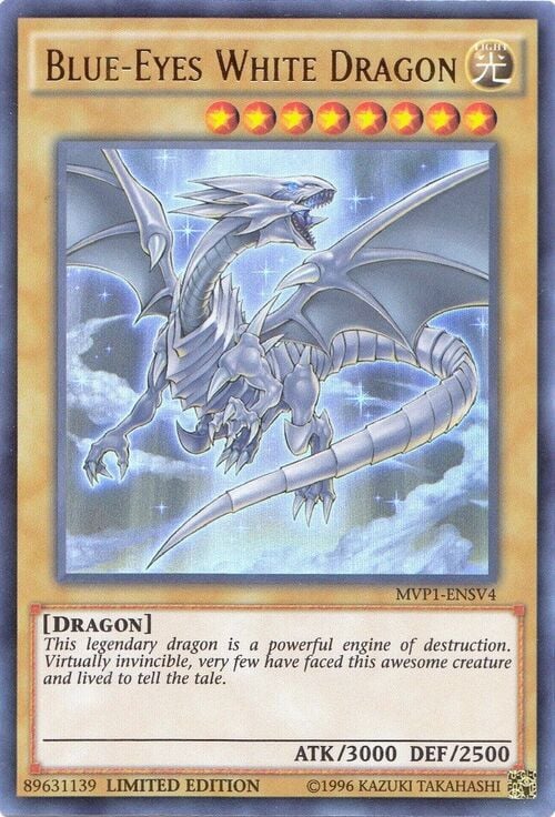 Drago Bianco Occhi Blu Card Front