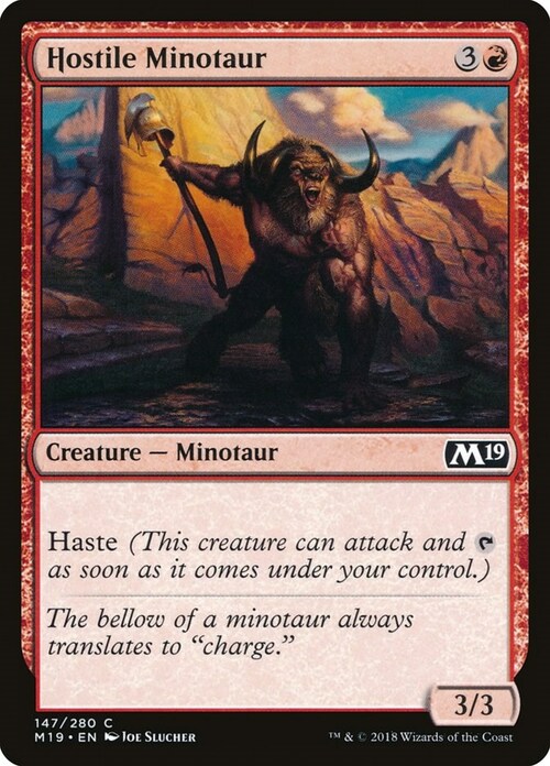 Hostile Minotaur Card Front