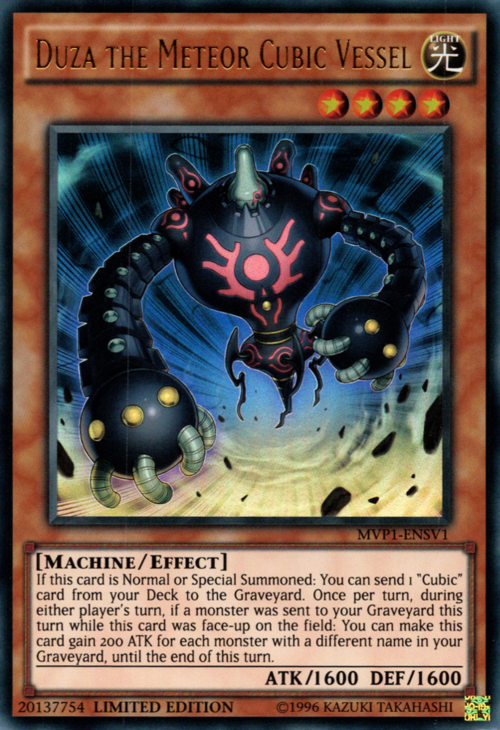 Duza the Meteor Cubic Vessel Card Front