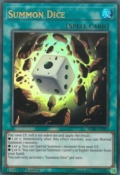 Summon Dice Card Front