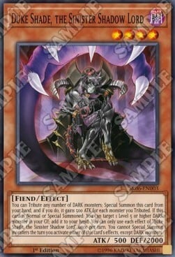 Duke Shade, the Sinister Shadow Lord Card Front