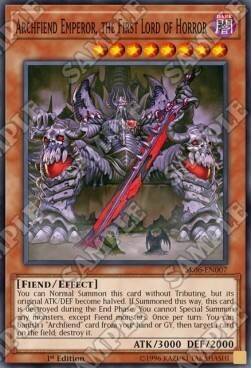 Archfiend Emperor, the First Lord of Horror Card Front