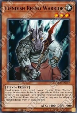 Fiendish Rhino Warrior Card Front