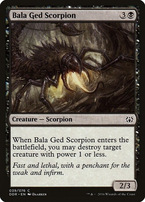 Scorpione di Bala Ged Card Front
