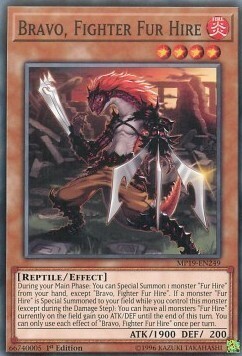 Bravo, Fighter Fur Hire Card Front