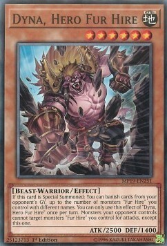 Dyna, Hero Fur Hire Card Front