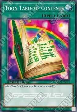 Toon Table of Contents Card Front