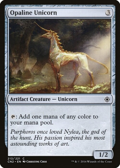Opaline Unicorn Card Front