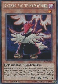 Blackwing - Vayu the Emblem of Honor Card Front