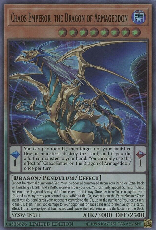 Imperatore del Chaos, il Drago dell'Armageddon Card Front