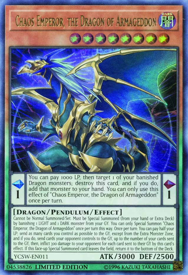 Chaos Emperor, the Dragon of Armageddon Yu-Gi-Oh! Championship Series
