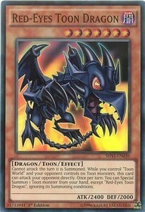 Red-Eyes Toon Dragon Card Front
