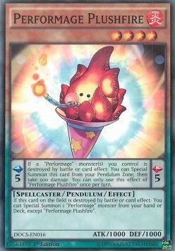 Performage Plushfire Card Front