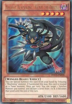 Assault Blackwing - Kunai the Drizzle Card Front