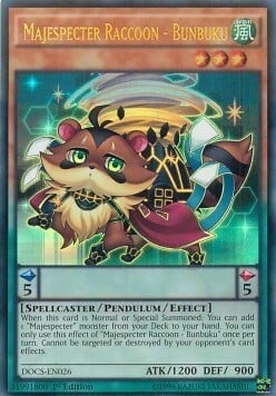 Majespecter Raccoon - Bunbuku Card Front