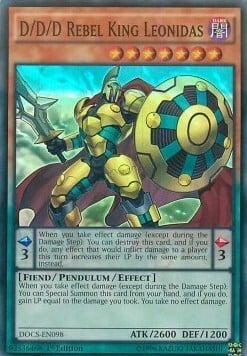 D/D/D Rebel King Leonidas Card Front