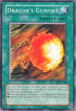 Dragon's Gunfire Card Front
