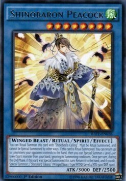 Shinobaron Peacock Card Front