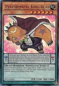 Performapal King Bear Card Front