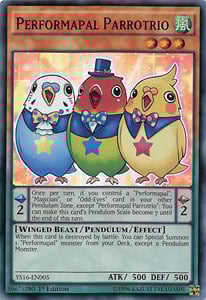 Performapal Parrotrio Card Front