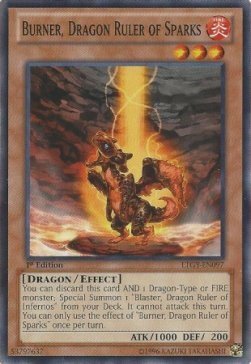 Burner, Dragon Ruler of Sparks Card Front