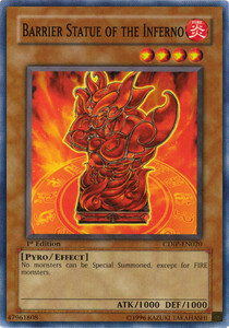 Barrier Statue of the Inferno Card Front