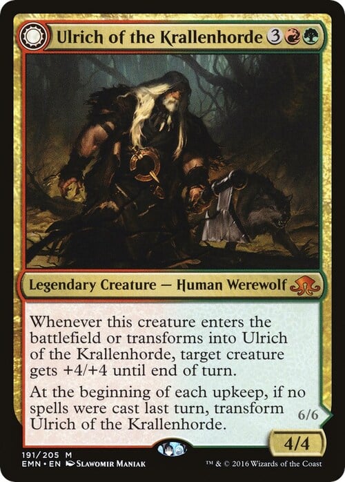Ulrich of the Krallenhorde // Ulrich, Uncontested Alpha Card Front