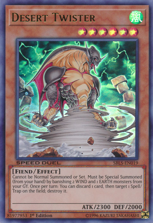 Tornado del Deserto Card Front
