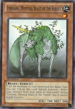 Uniflora, Mystical Beast of the Forest Card Front