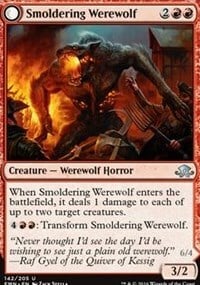 Smoldering Werewolf // Erupting Dreadwolf Card Front