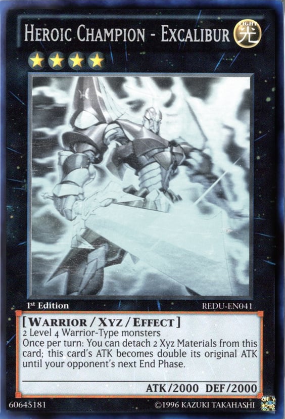 excalibur yugioh card Yugioh Heroic Champion Excalibur REDU EN041 1st Edition Ultimate Rare
