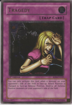 Tragedy Card Front
