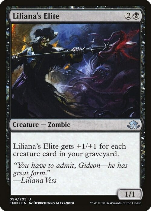 Liliana's Elite Card Front
