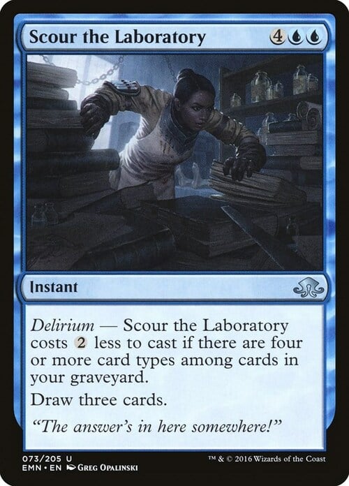 Scour the Laboratory Card Front